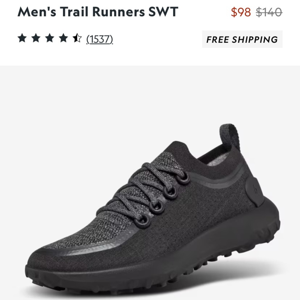 Allbirds trail runner shoes like new!!!